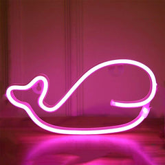 Whale LED Neon Lamp