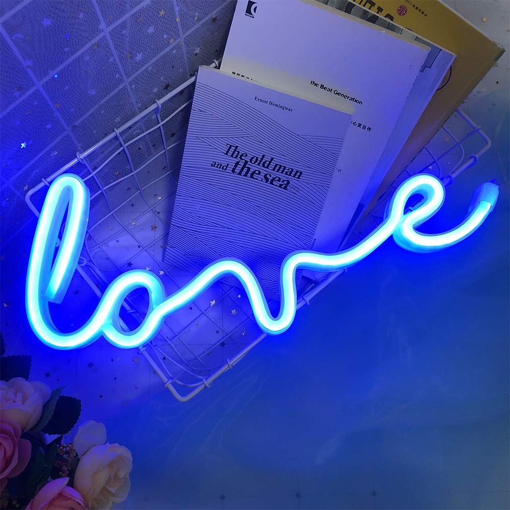 Love 2 Led Neon Lamp