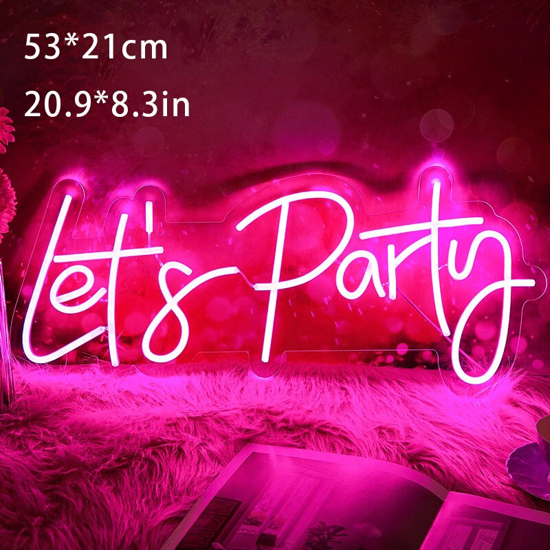 Let's Party Led Neon Lamp