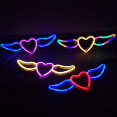 Coeur Ange Lampe Neon