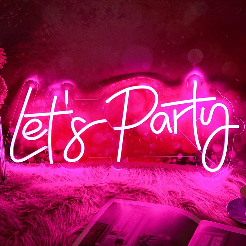 Let's Party  Lampe Led Neon